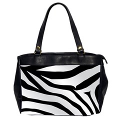 White Tiger Skin Oversize Office Handbag (2 Sides)