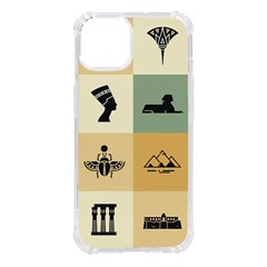 Egyptian Flat Style Icons Iphone 14 Tpu Uv Print Case