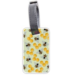 Bees Pattern Honey Bee Bug Honeycomb Honey Beehive Luggage Tag (one Side)