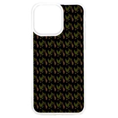 Fern Pattern 2 Black Iphone 15 Pro Max Tpu Uv Print Case by snowwhitegirl