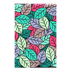 Pattern Leaves Background Nature Shower Curtain 48  X 72  (small) 