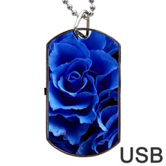 Roses Flowers Plant Romance Dog Tag Usb Flash (two Sides)