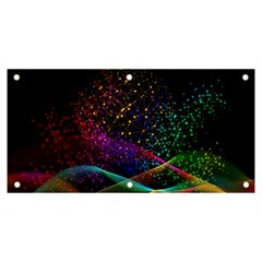 Particles Waves Line Multicoloured Banner And Sign 6  X 3 