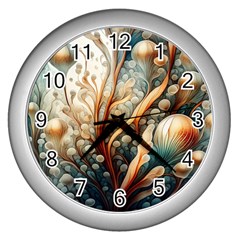 Undersea Dreams Saltwater Ocean Wall Clock (silver)