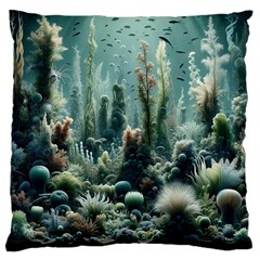 Underwater Coral Life Large Cushion Case (two Sides)