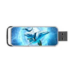 Dolphin Blue Sea Fantasy Portable Usb Flash (one Side)
