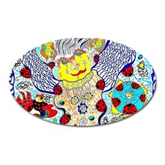 Supersonic Ladybug Angel Power Oval Magnet