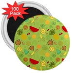 Art Fruits Pattern 3  Magnets (100 pack) Front