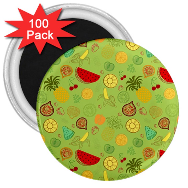 Art Fruits Pattern 3  Magnets (100 pack)