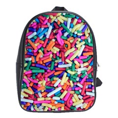 Colorful Candy Texture, Close-up School Bag (large)