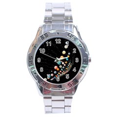 Ballons Night Party Stainless Steel Analogue Watch