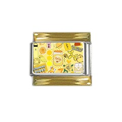 Marillo Pastel Zkt, Aesthetic, Stickers, Yellow Gold Trim Italian Charm (9mm)