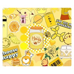 Marillo Pastel Zkt, Aesthetic, Stickers, Yellow Two Sides Premium Plush Fleece Blanket (kids Size)