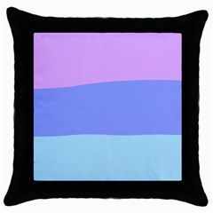 Pastel Colour, Blue, Lilac, Orange, Pastel, Pink, Romance Throw Pillow Case (black)