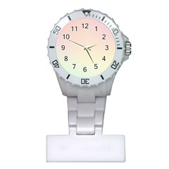 Rainbow Pastel, Purple, Gradient, Light, Led, Pink, Simple Plastic Nurses Watch