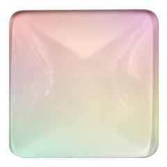 Rainbow Pastel, Purple, Gradient, Light, Led, Pink, Simple Square Glass Fridge Magnet (4 Pack)