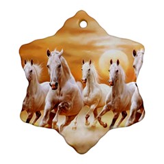 Seven Horses, Sun Snowflake Ornament (two Sides)