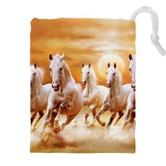 Seven Horses, Sun Drawstring Pouch (5xl)