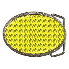 Fern Pattern 2 Yellow Belt Buckles