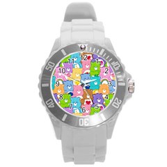 Care Bears, Adorable, Art Round Plastic Sport Watch (l)