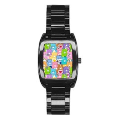 Care Bears, Adorable, Art Stainless Steel Barrel Watch