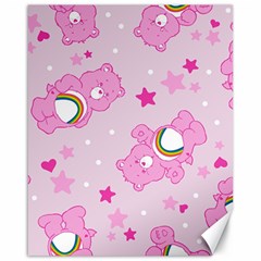 Cheer Bear Pink, Care, Care Bears, Cartoon Canvas 16  X 20 