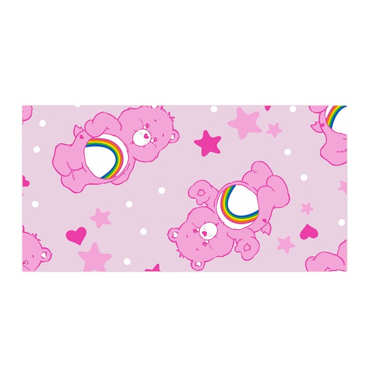 Cheer Bear Pink, Care, Care Bears, Cartoon Satin Wrap 35  x 70 