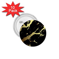 Marble Black, Kiss, Gold, Pretty 1 75  Buttons (10 Pack)