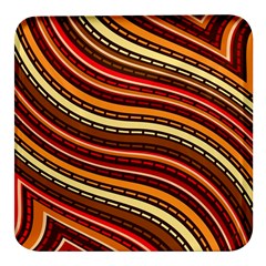 Waves Pattern Abstract Neutrals Square Glass Fridge Magnet (4 Pack) by Maspions