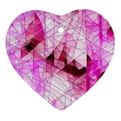 Pink Abstract Lineart Ornament (heart)