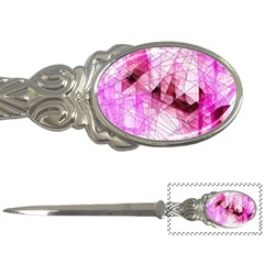 Pink Abstract Lineart Letter Opener