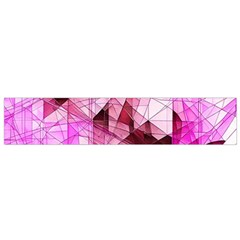 Pink Abstract Lineart Small Premium Plush Fleece Scarf