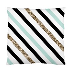 Pattern, Blue, Gold, Lines, Stripes Standard Cushion Case (one Side)