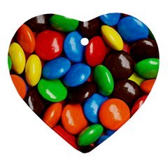 Colorful Candy Background, Close-up Heart Ornament (two Sides)