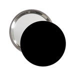 Plain Black Black 2.25  Handbag Mirrors Front