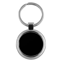 Plain Black Black Key Chain (round)