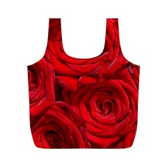 Red Roses , Flowers, Red Roses Full Print Recycle Bag (m)