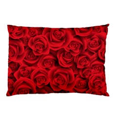 Red Roses , Red Buds, Red Roses Pillow Case (two Sides)