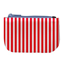 Red Stripes, Texture, Sticker, Large Coin Purse