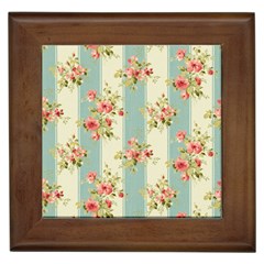 Stripes, Rose,  Texture, Flower, Paper Framed Tile