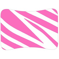 White Pink Stripes, Pattern Velour Seat Head Rest Cushion