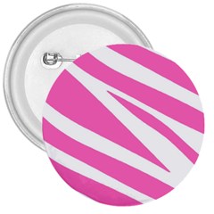 White Pink Stripes, Pattern 3  Buttons