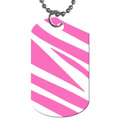 White Pink Stripes, Pattern Dog Tag (two Sides)