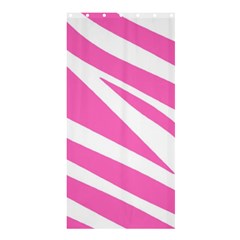 White Pink Stripes, Pattern Shower Curtain 36  X 72  (stall) 