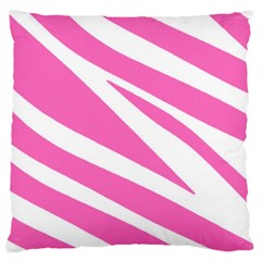 White Pink Stripes, Pattern Large Cushion Case (two Sides)