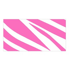 White Pink Stripes, Pattern Satin Shawl 45  X 80 