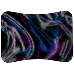 Multicolored Abstract Dynamic Shapes Print Velour Seat Head Rest Cushion