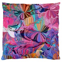 Marbling Blend  Large Cushion Case (two Sides) by kaleidomarblingart