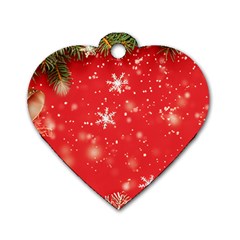 Christmas Ornament Dog Tag Heart (one Side)