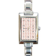 Kawaii Pumpkin Patt White Rectangle Italian Charm Watch